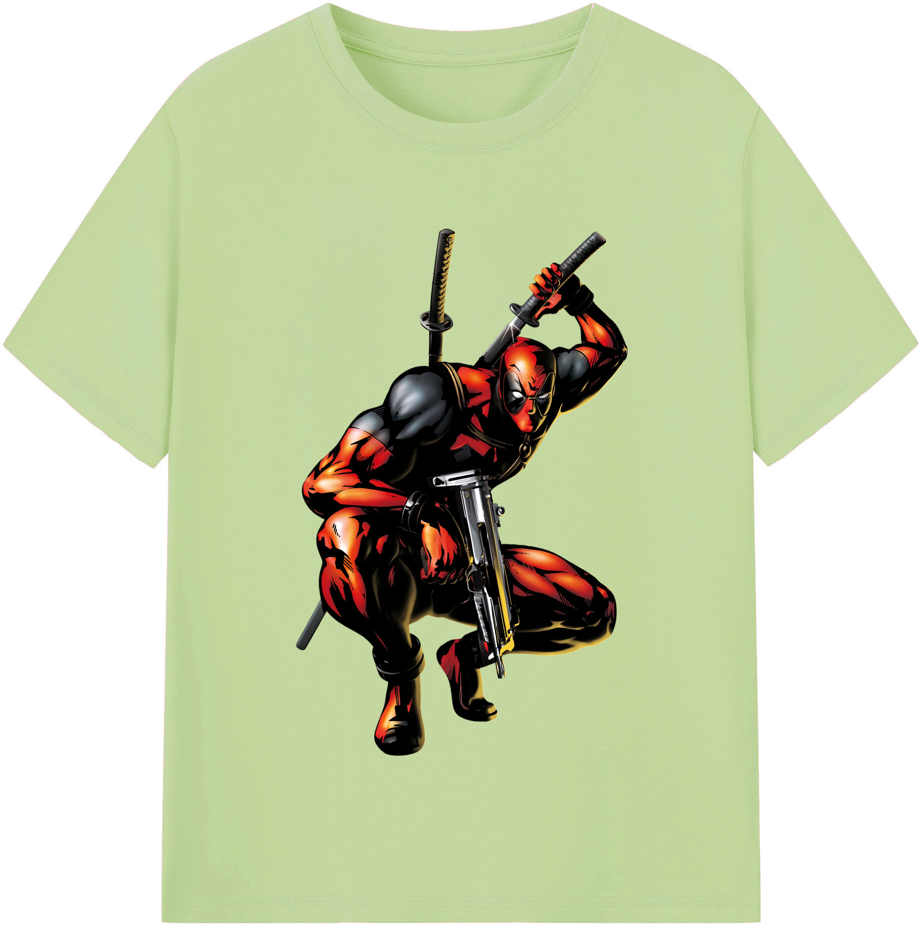（画像用） Deadpool デッドプール 綿100％半袖Tシャツ（フロントプリント）